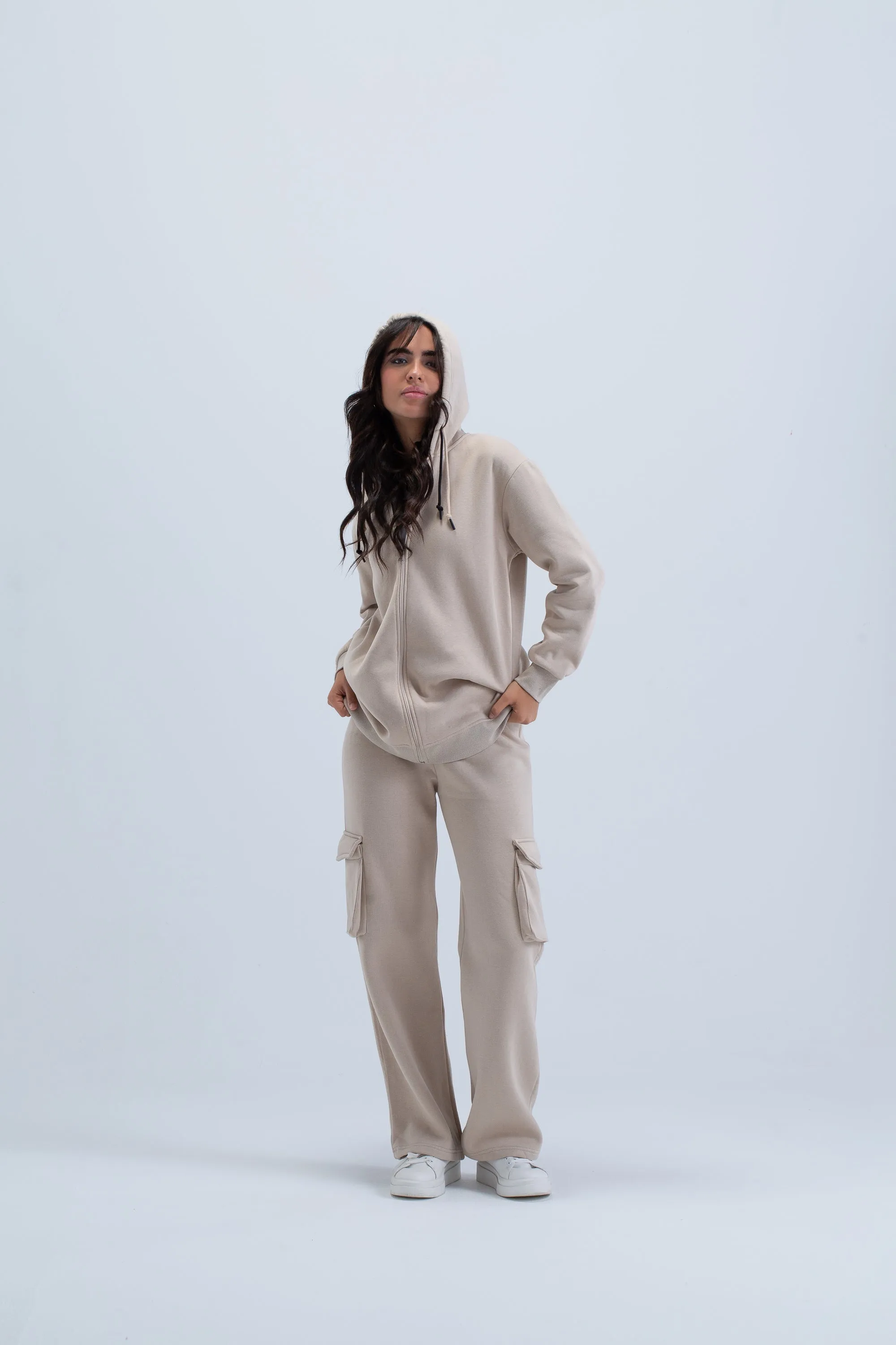 Beige Cargo Lounge Pants