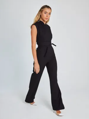 Belted JLucie Jumpsuit with Wide Leg