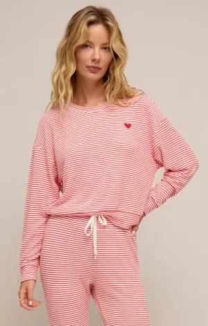 Bisous Stripe Lounge Top