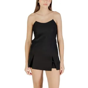 Black Ribbed Mini Dress