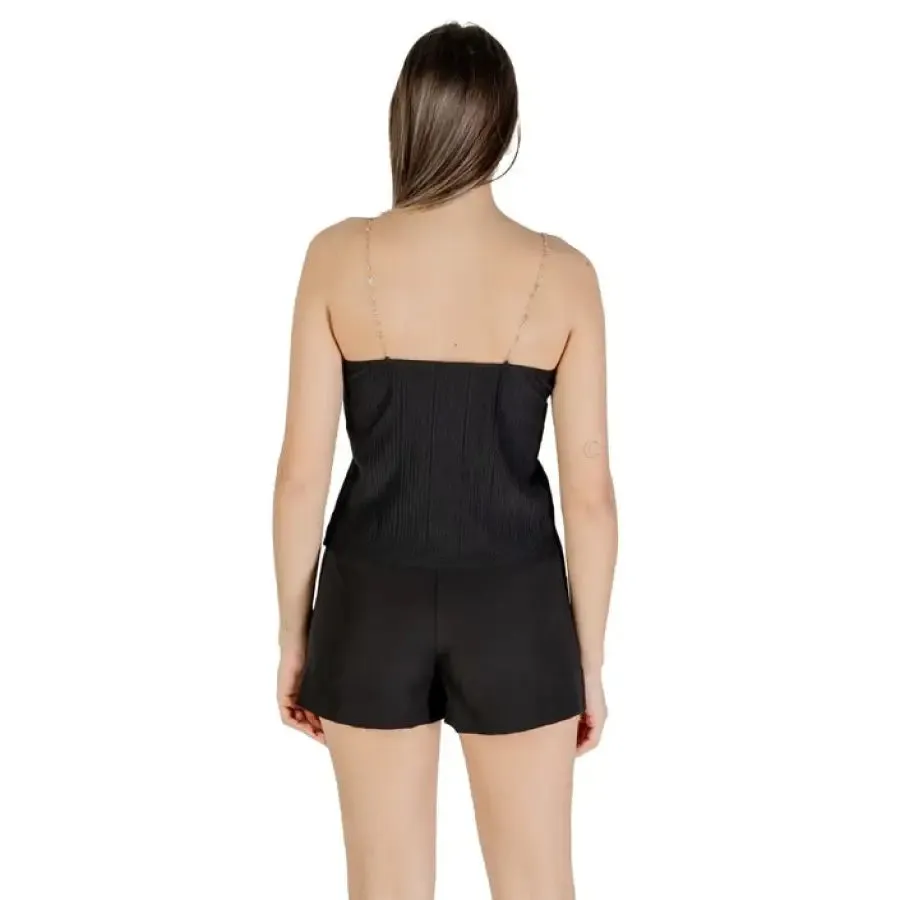Black Ribbed Mini Dress