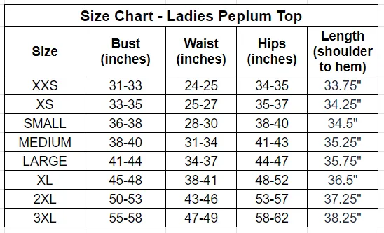 Block Friends Ladies' Peplum Top