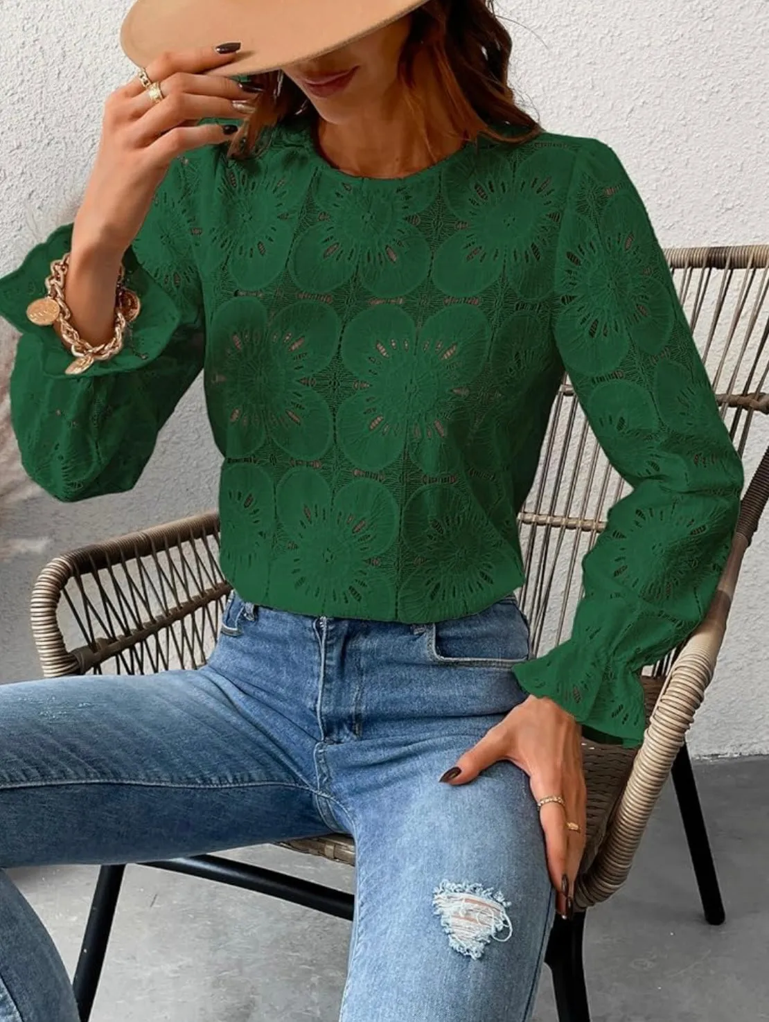 Blooming Blossom Green Summer Top