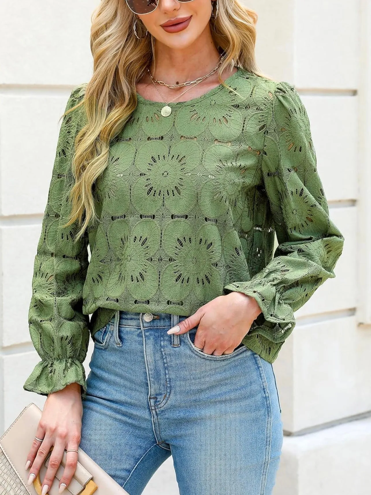 Blooming Blossom Olive Green Summer Top