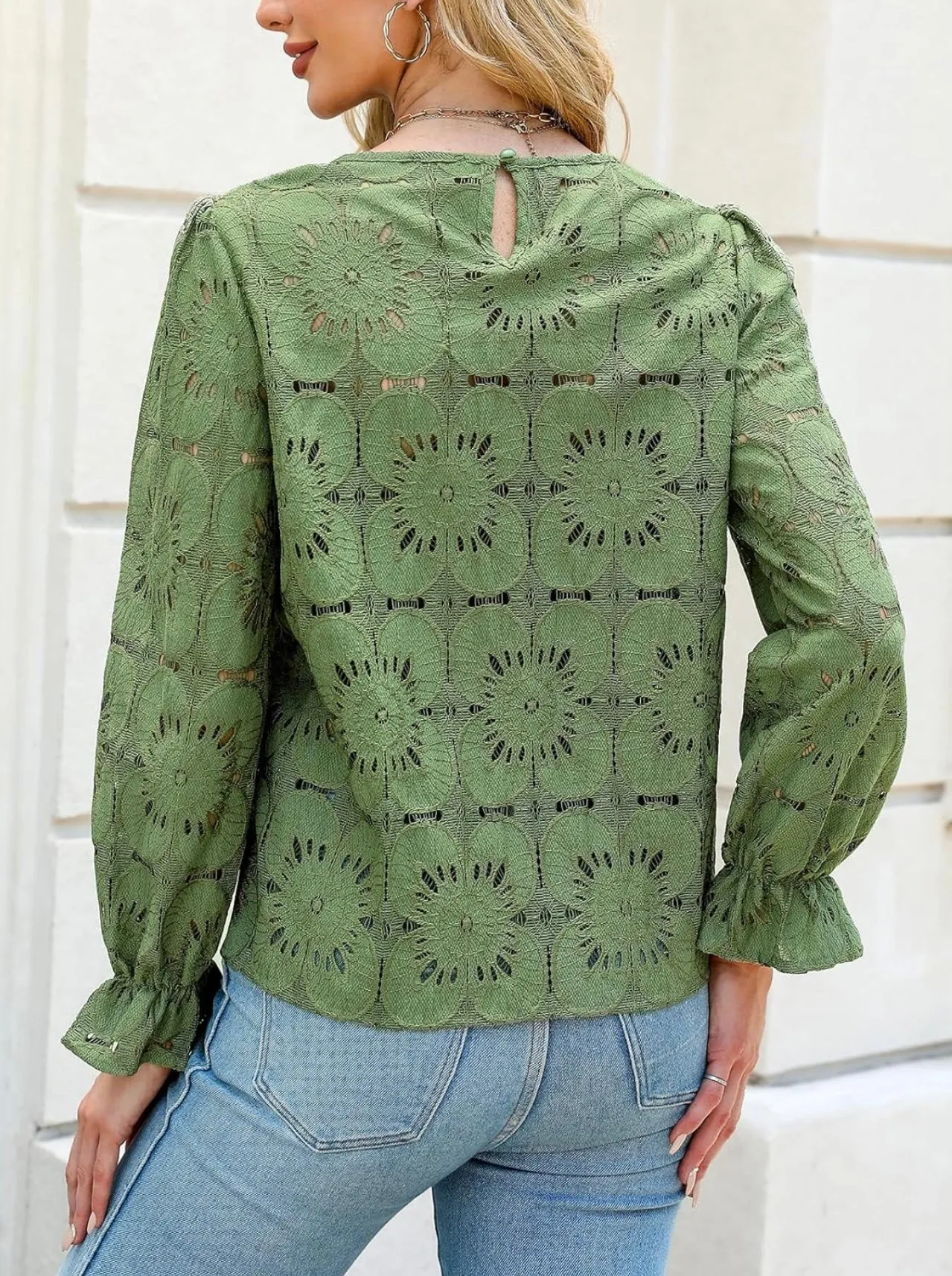 Blooming Blossom Olive Green Summer Top