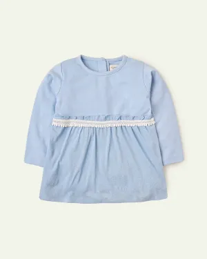 Blue Peplum Top