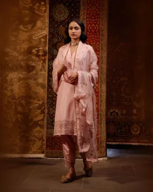 Bulbul blush tunic with trousers-4