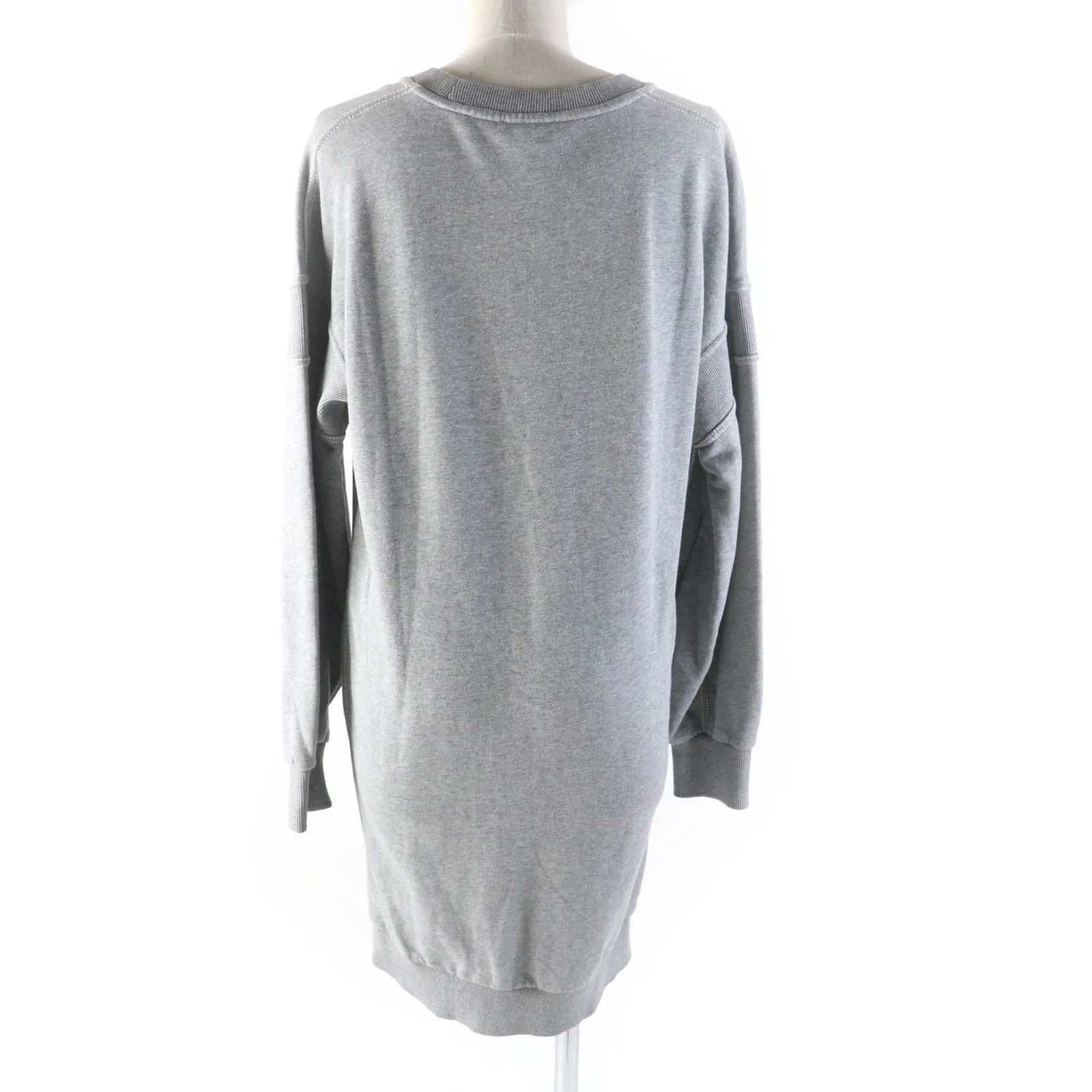 Burberry Cotton Crew Neck Tunic Dress Gray M