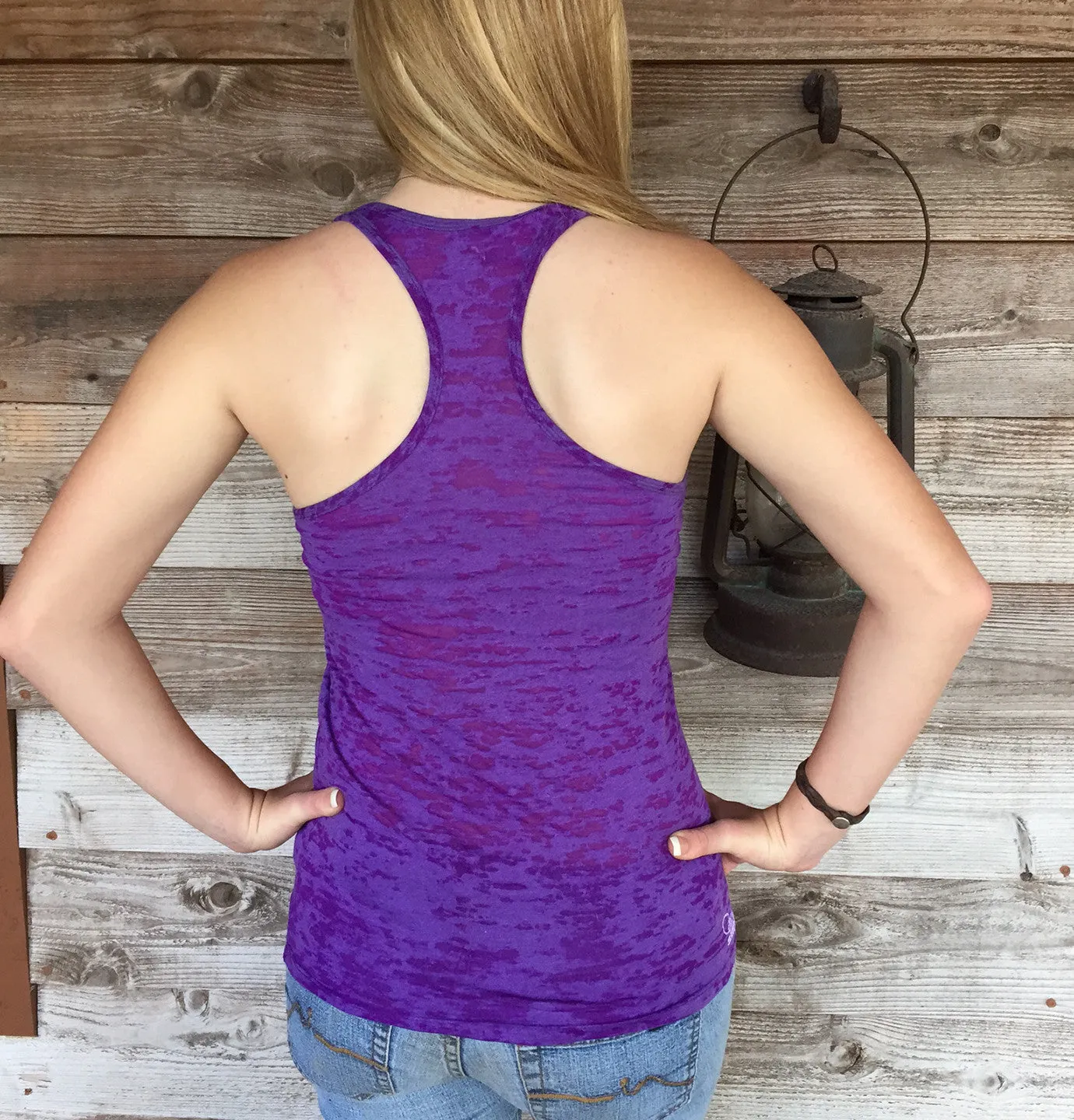 Burnout Purple Mahi Tank Top