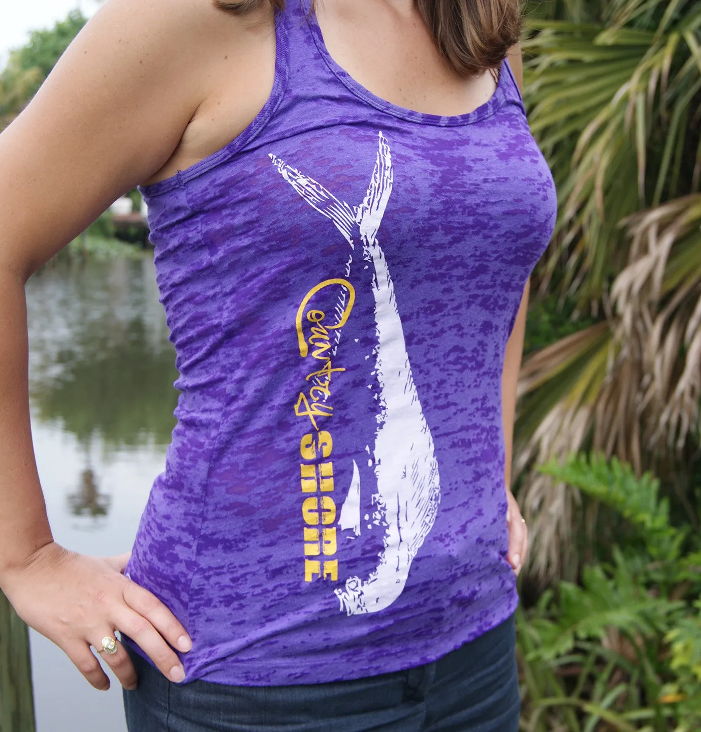 Burnout Purple Mahi Tank Top