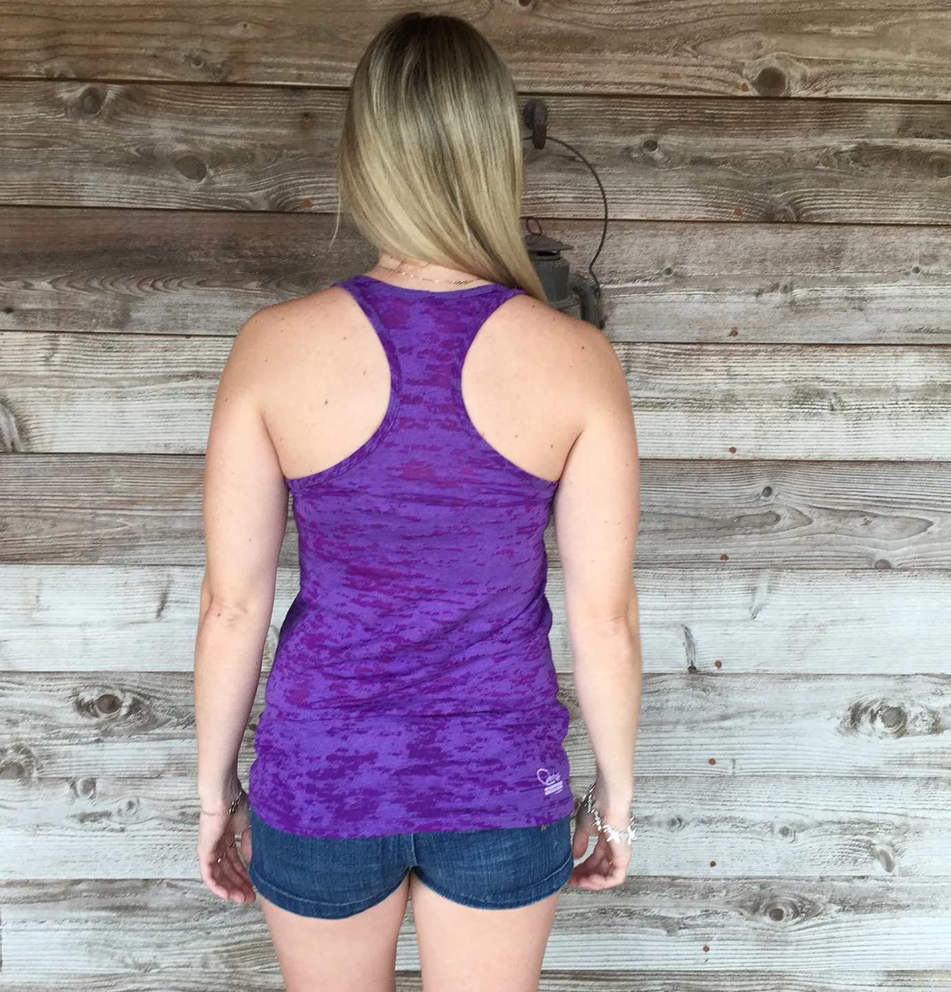 Burnout Purple Mahi Tank Top