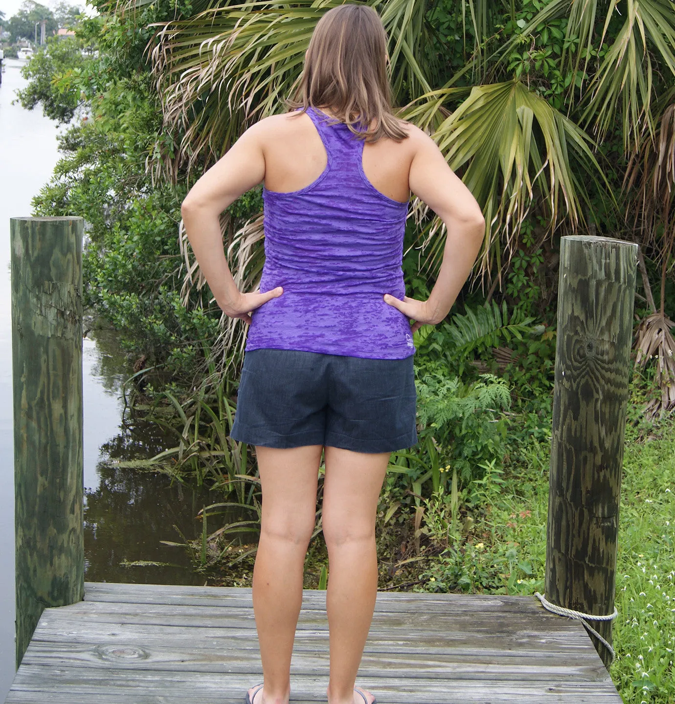 Burnout Purple Mahi Tank Top