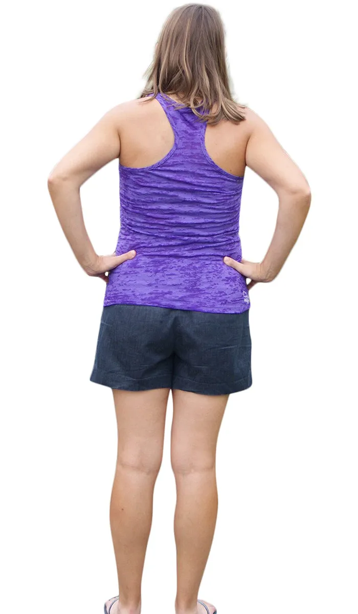 Burnout Purple Mahi Tank Top