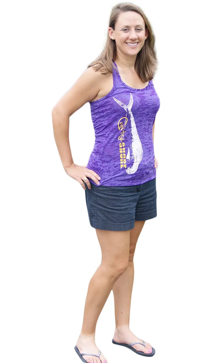 Burnout Purple Mahi Tank Top