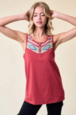Burnt Red Ramblin' Days Tank