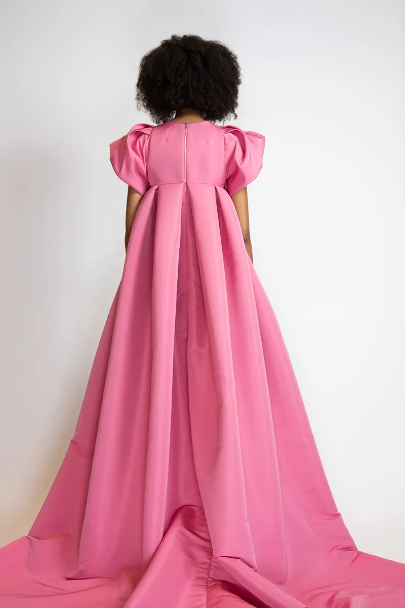 Camellia Faille Cape Top