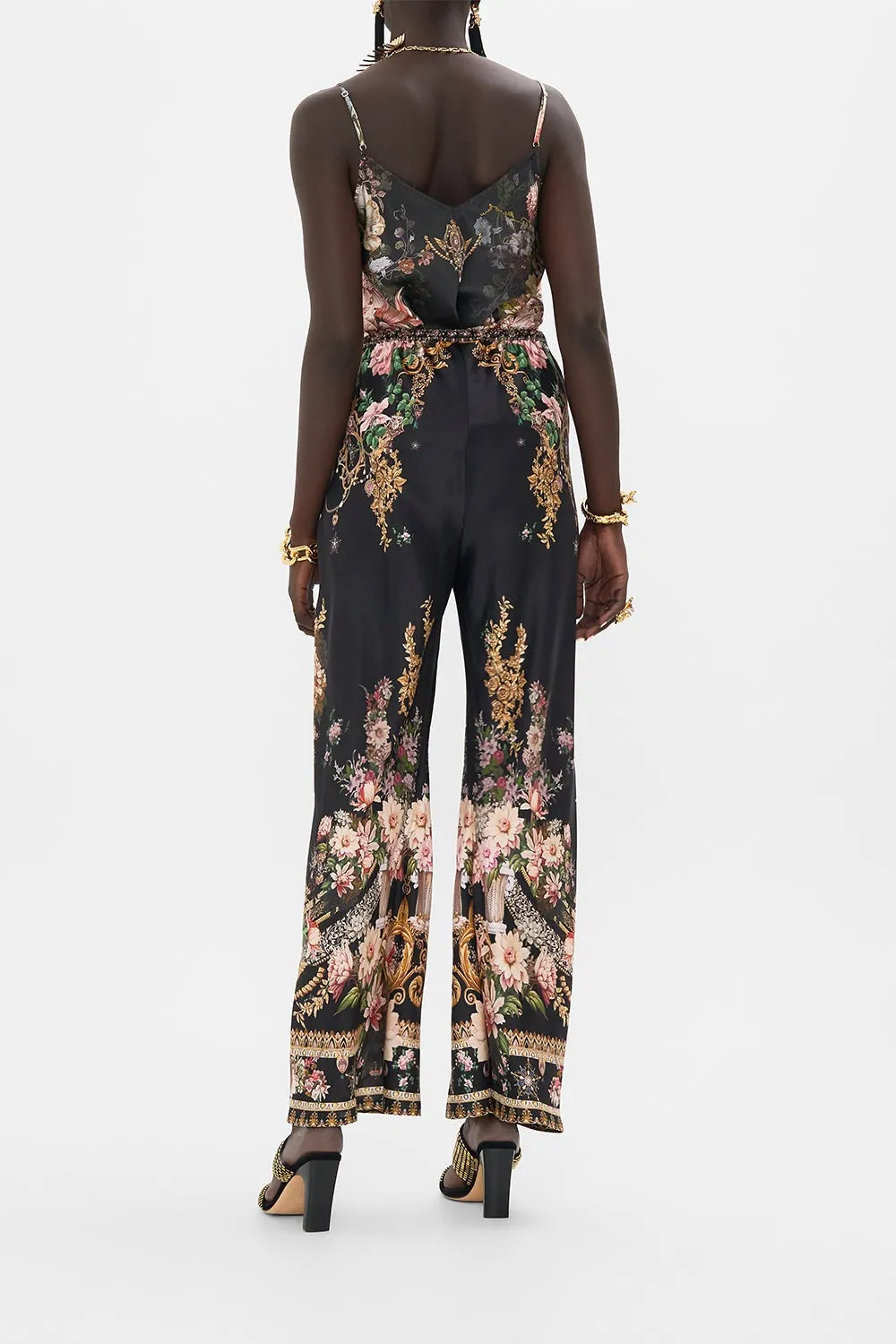 Camilla Bias Cut Drawstring Pant in Dynasty Daze