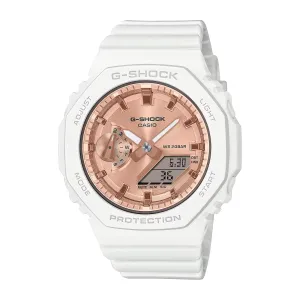 Casio G-Shock GMAS2100 “Mini CasiOak” White Pink Metallic Gold Watch GMAS2100M-7A