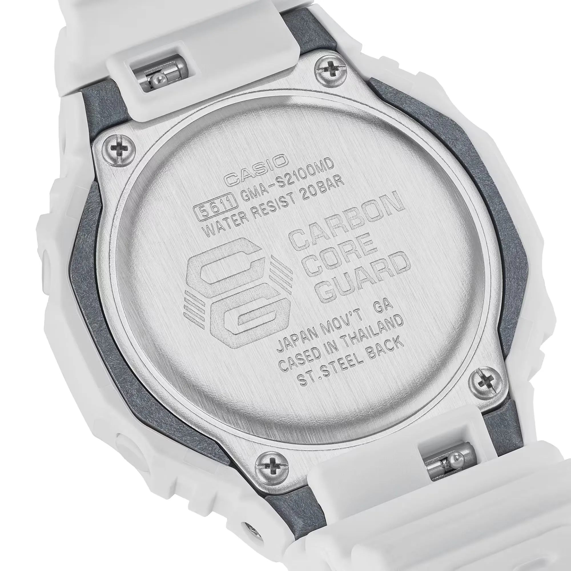 Casio G-Shock GMAS2100 “Mini CasiOak” White Pink Metallic Gold Watch GMAS2100M-7A