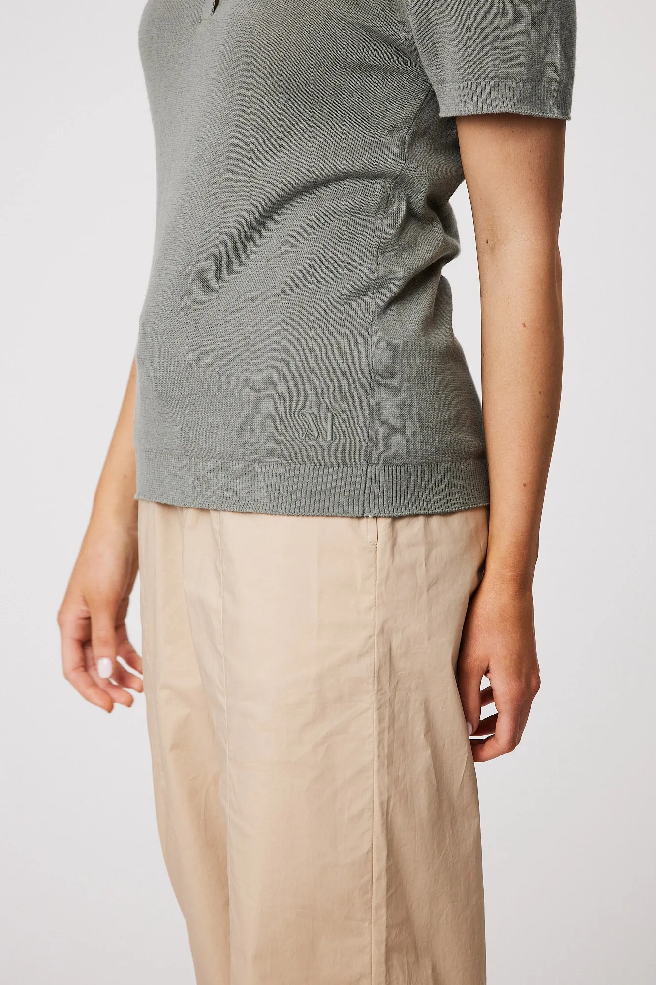 Castaway Henley Tee - Sage