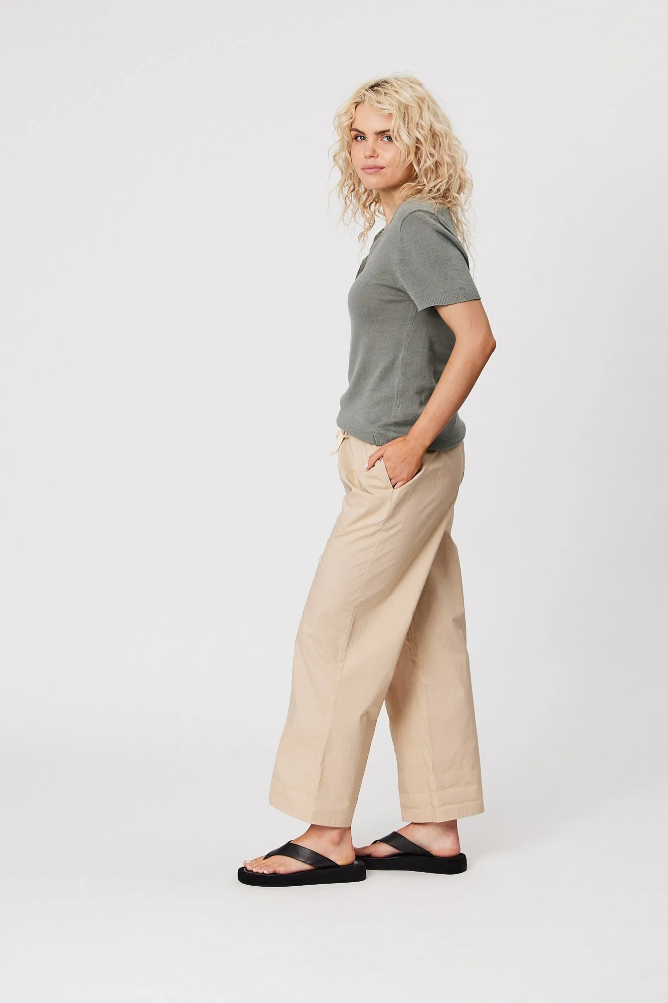 Castaway Henley Tee - Sage