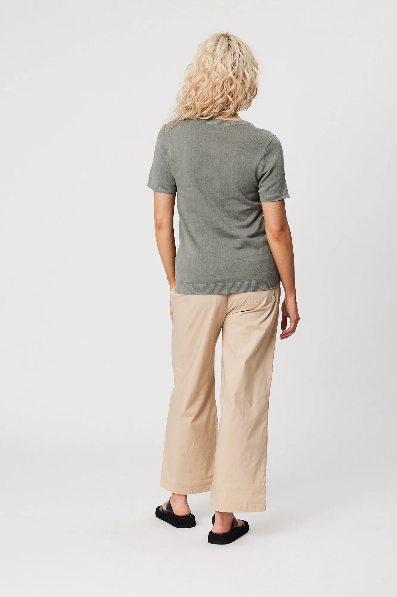 Castaway Henley Tee - Sage