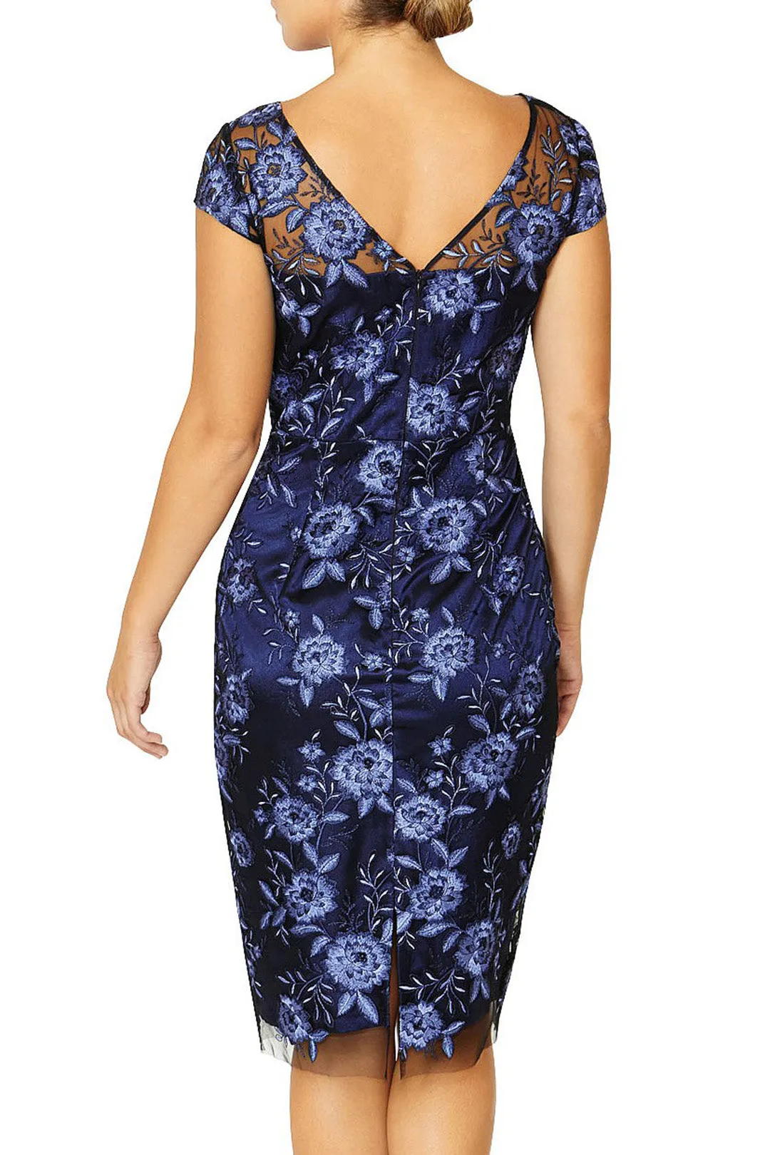 Catherine Blue Embroidered Shift Dress