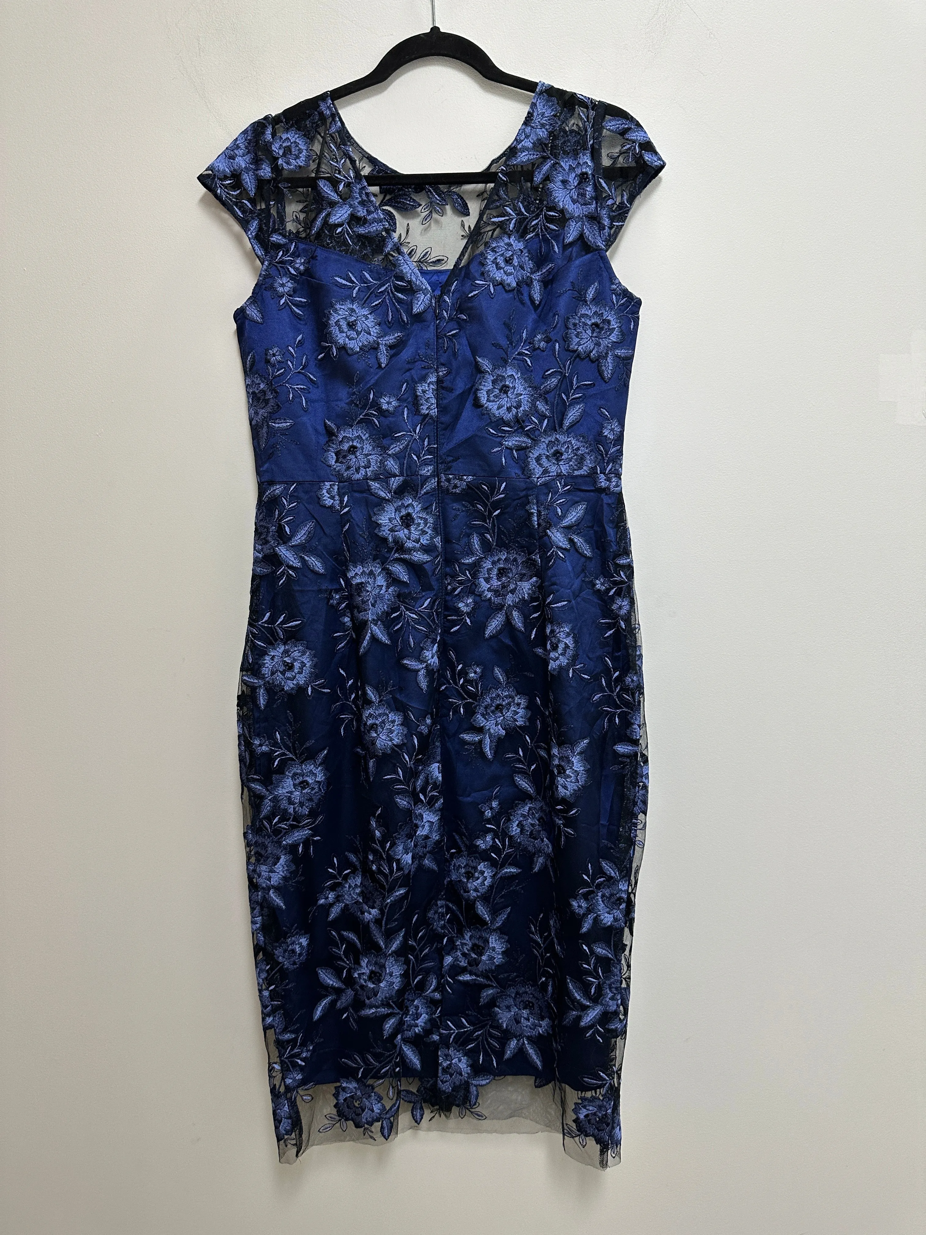 Catherine Blue Embroidered Shift Dress