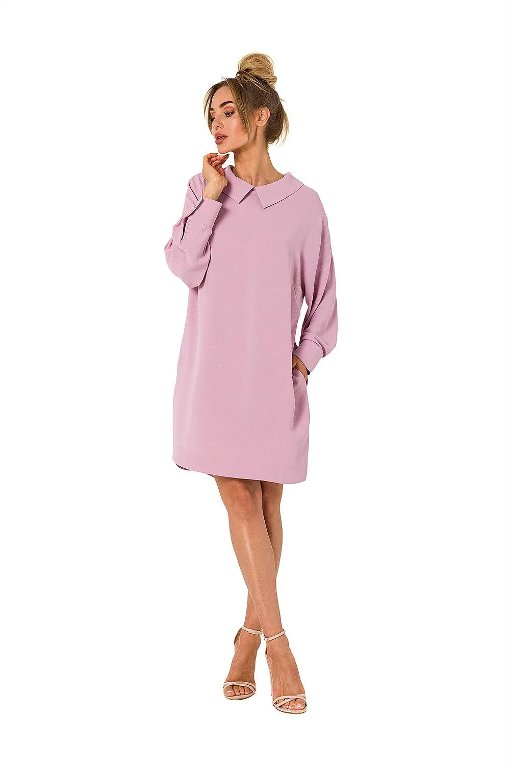 Chain-Detail Collar Back Tunic