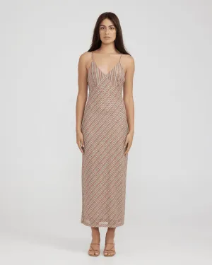 CHARLIE HOLIDAY Lulu Maxi Dress - Retro Stripe