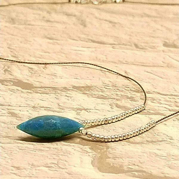 Chrysocolla Dew Drop Pendant