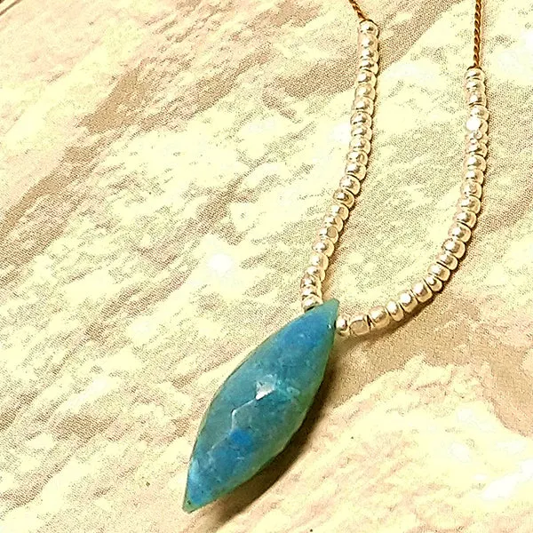 Chrysocolla Dew Drop Pendant
