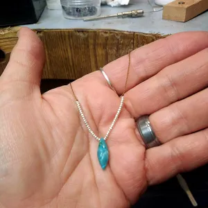 Chrysocolla Dew Drop Pendant