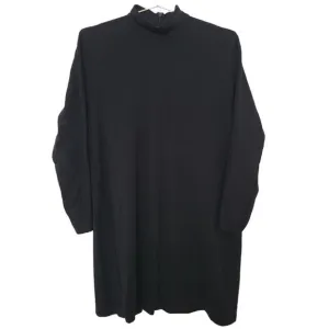 COS Collection of Style Tunic Top Sz Medium M Jersey Knit Black Turtle Neck