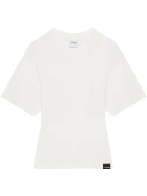 Cotton belted t-shirt