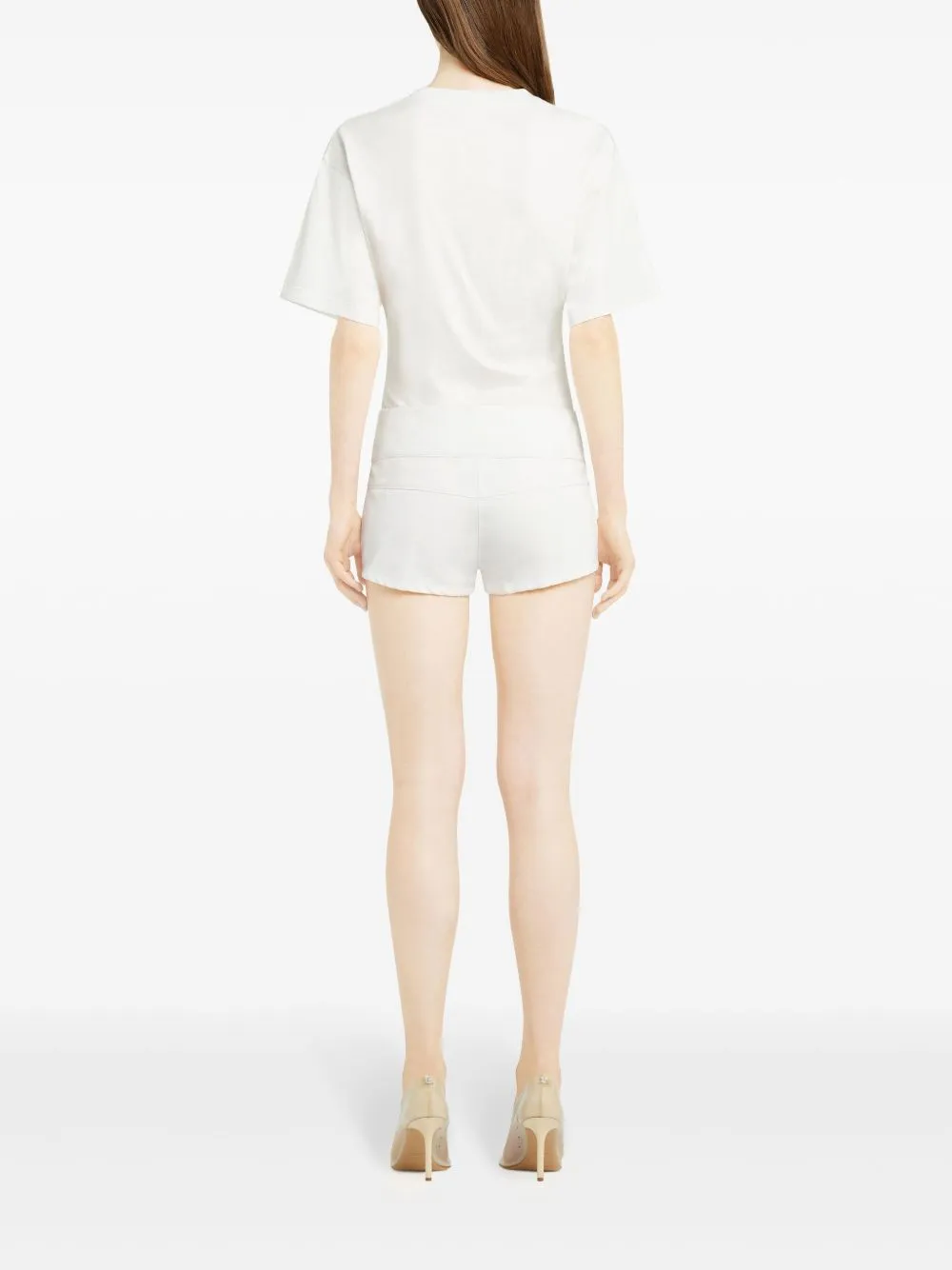 Cotton belted t-shirt