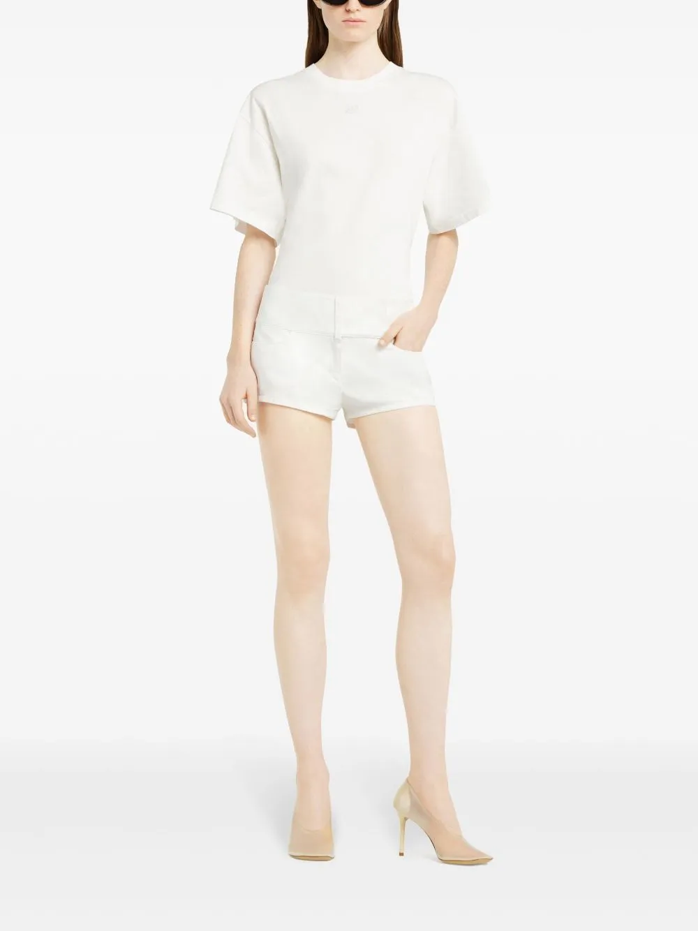 Cotton belted t-shirt