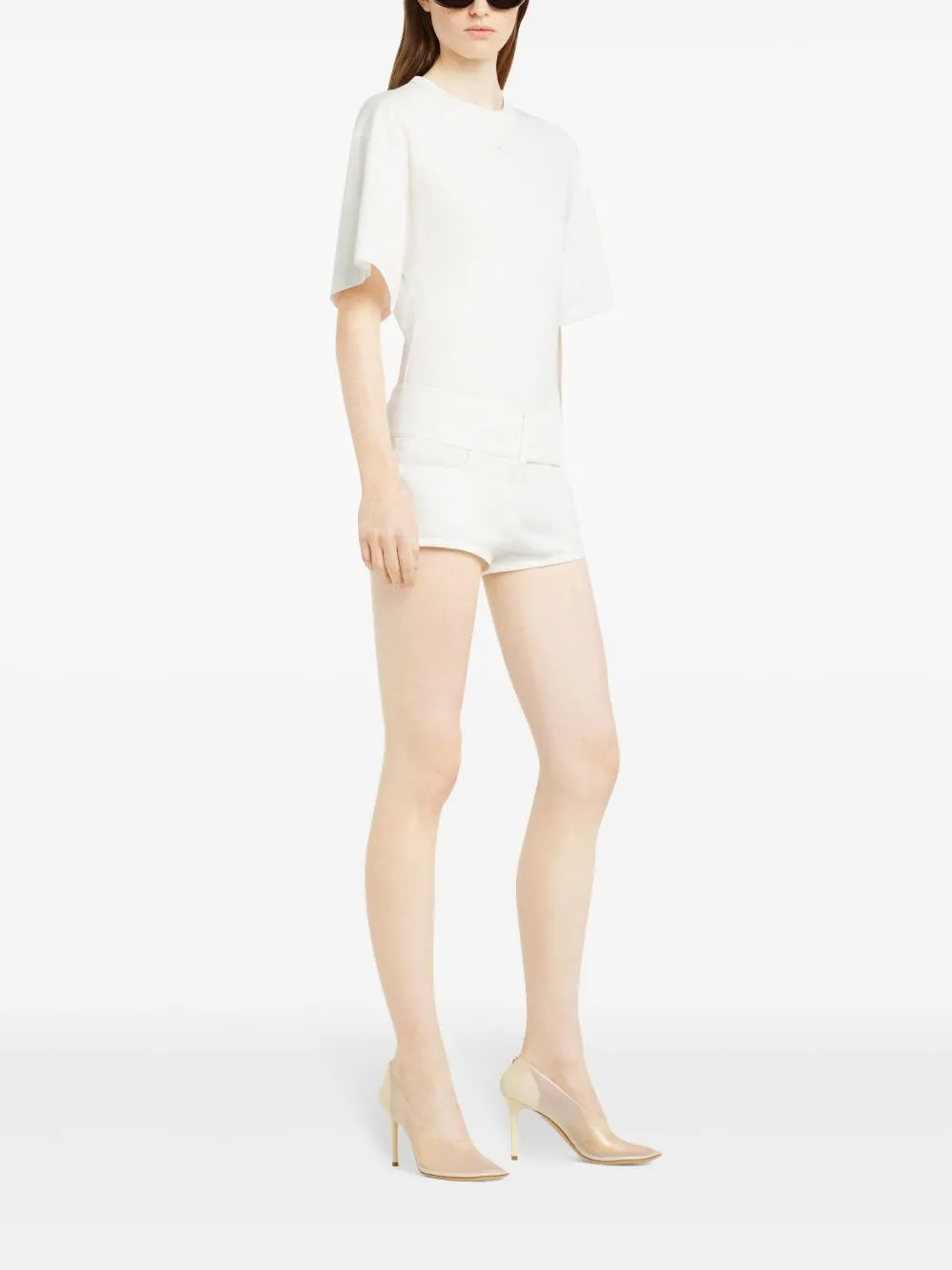 Cotton belted t-shirt