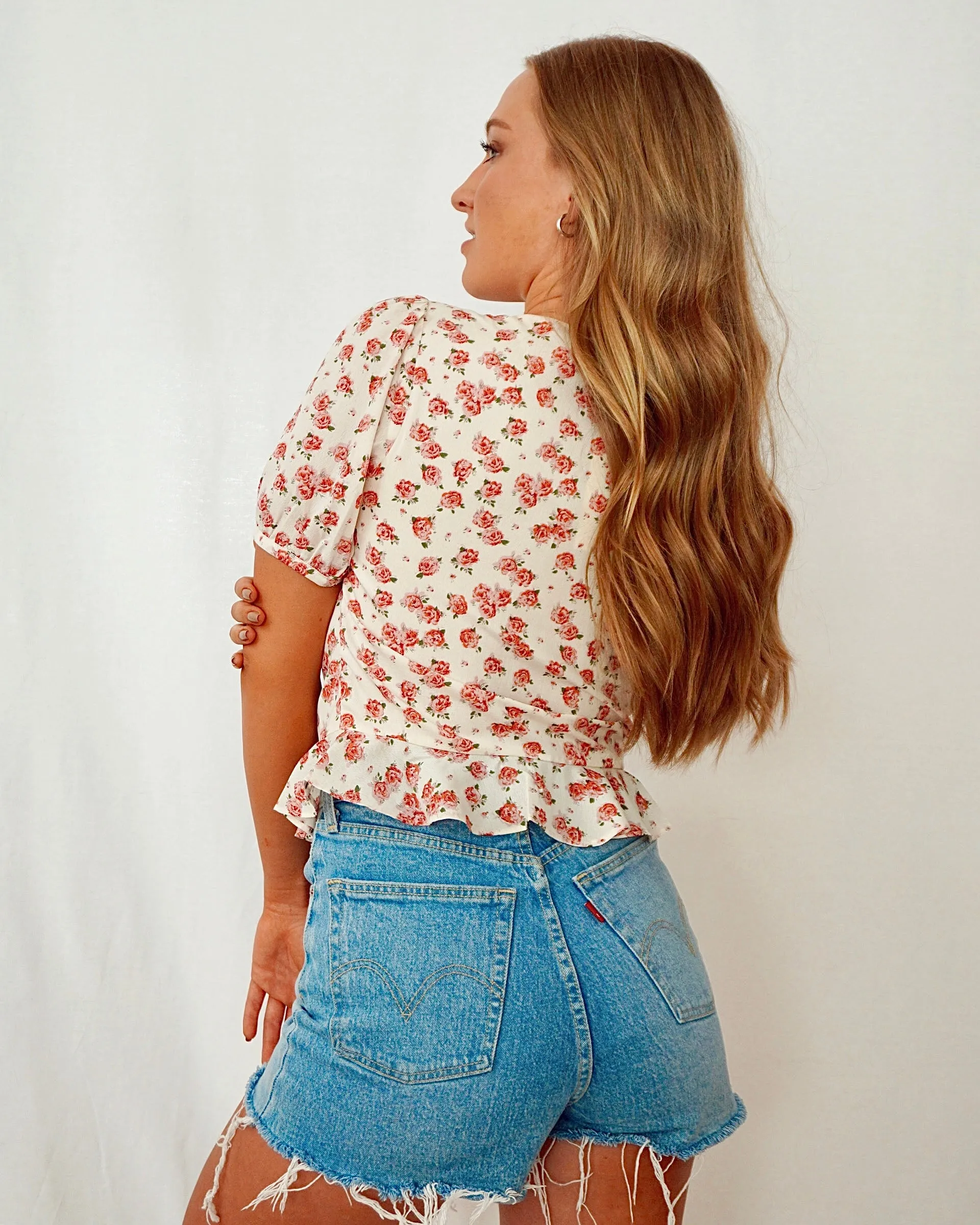Cute Clique Floral Peplum Top