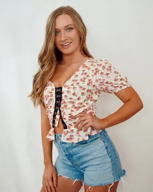 Cute Clique Floral Peplum Top