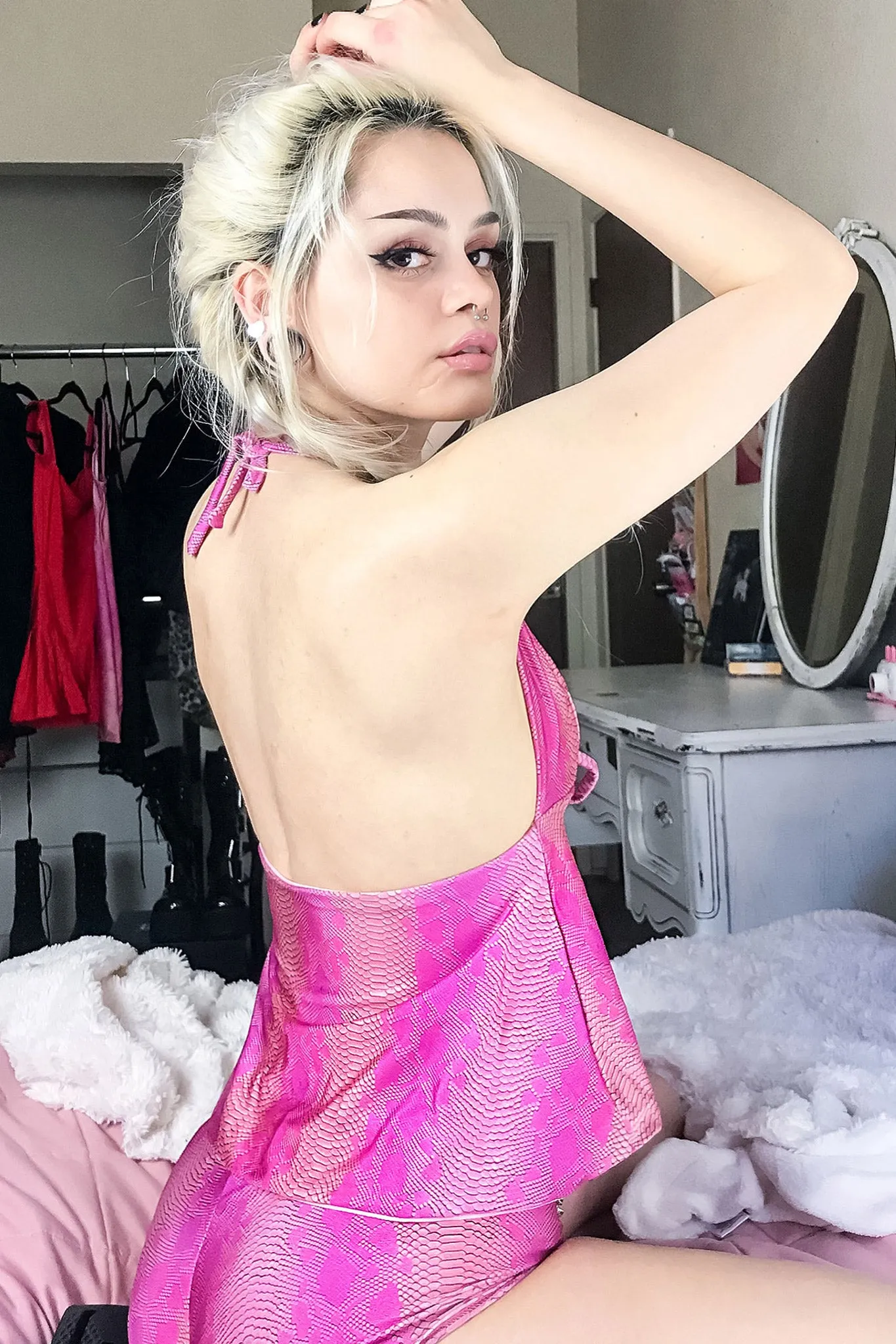 Cute Fangs Tie Tank Top
