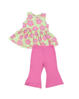 Daisy Pop Bamboo Peplum Tank Top & Bells