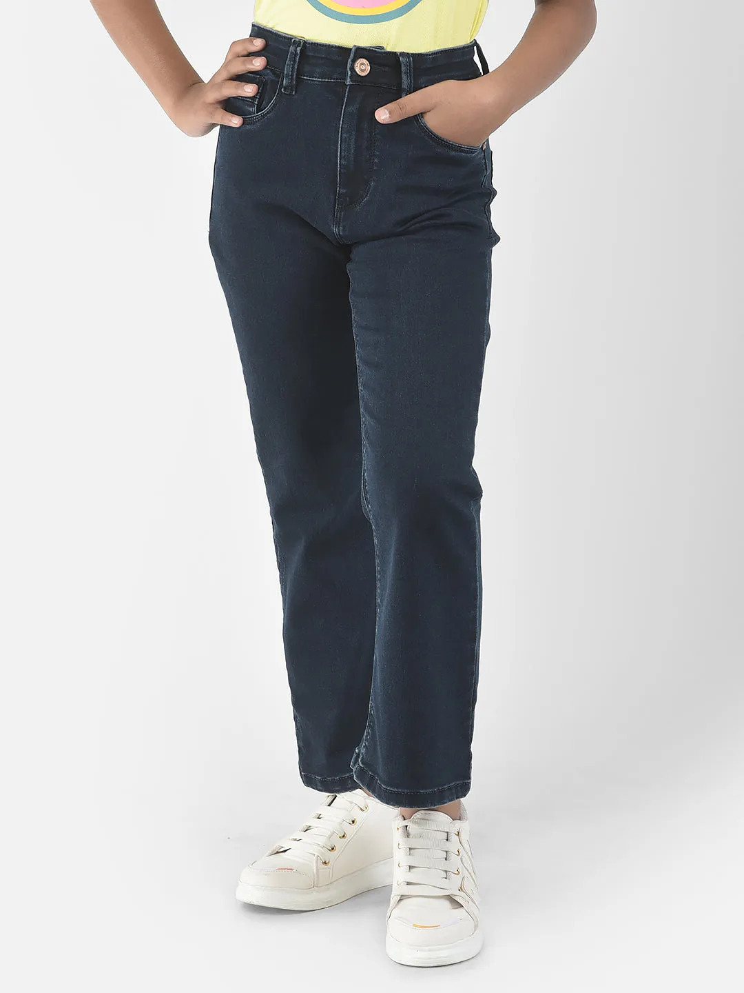 Dark Blue Boot Cut Jeans
