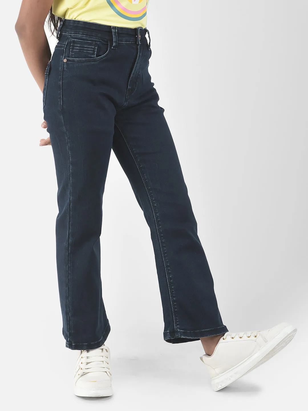Dark Blue Boot Cut Jeans