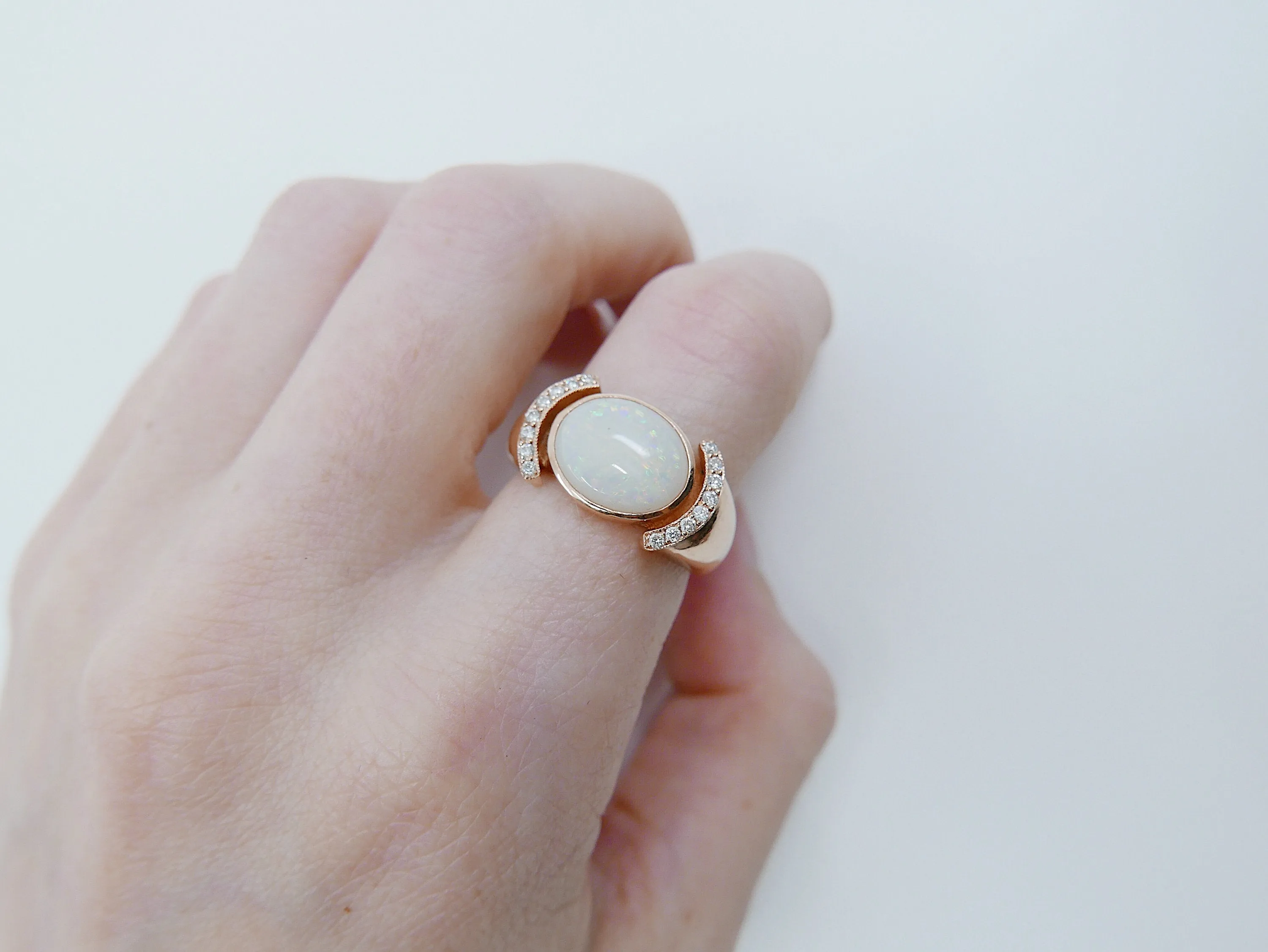 Dawne Opal & Diamond Ring