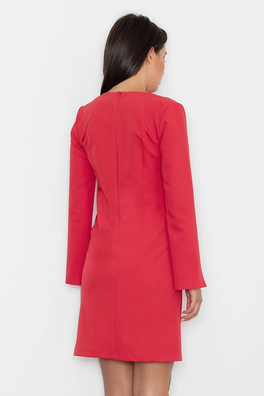Day dress Polyester/Viscose Office Minimalist Split Sleeve Knee Length Dress