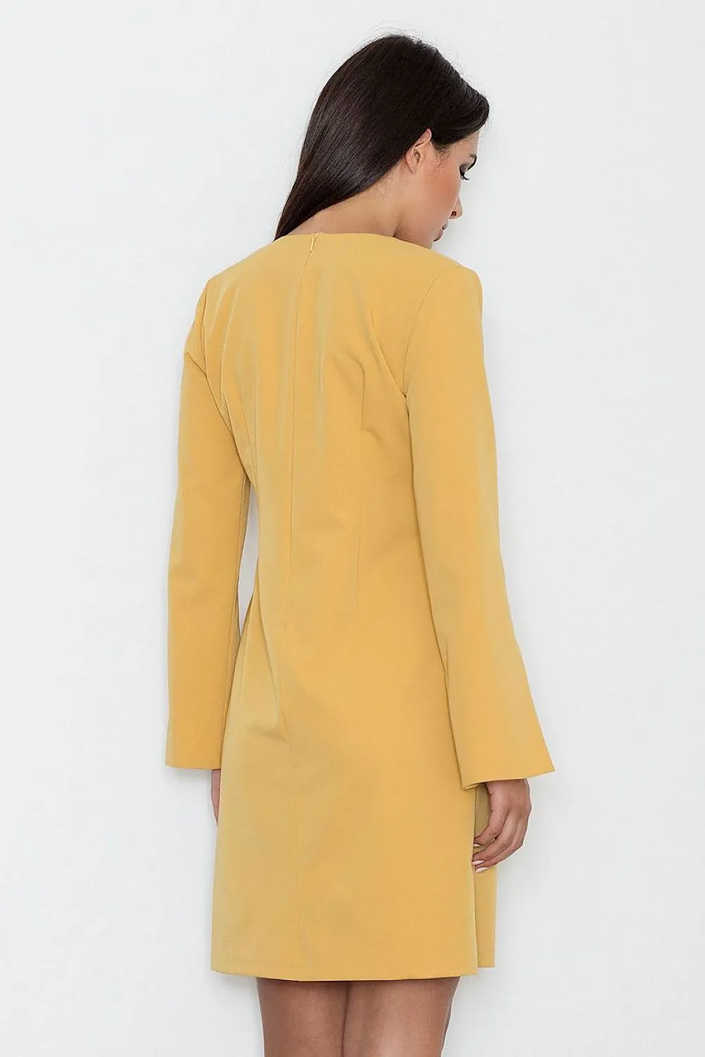 Day dress Polyester/Viscose Office Minimalist Split Sleeve Knee Length Dress