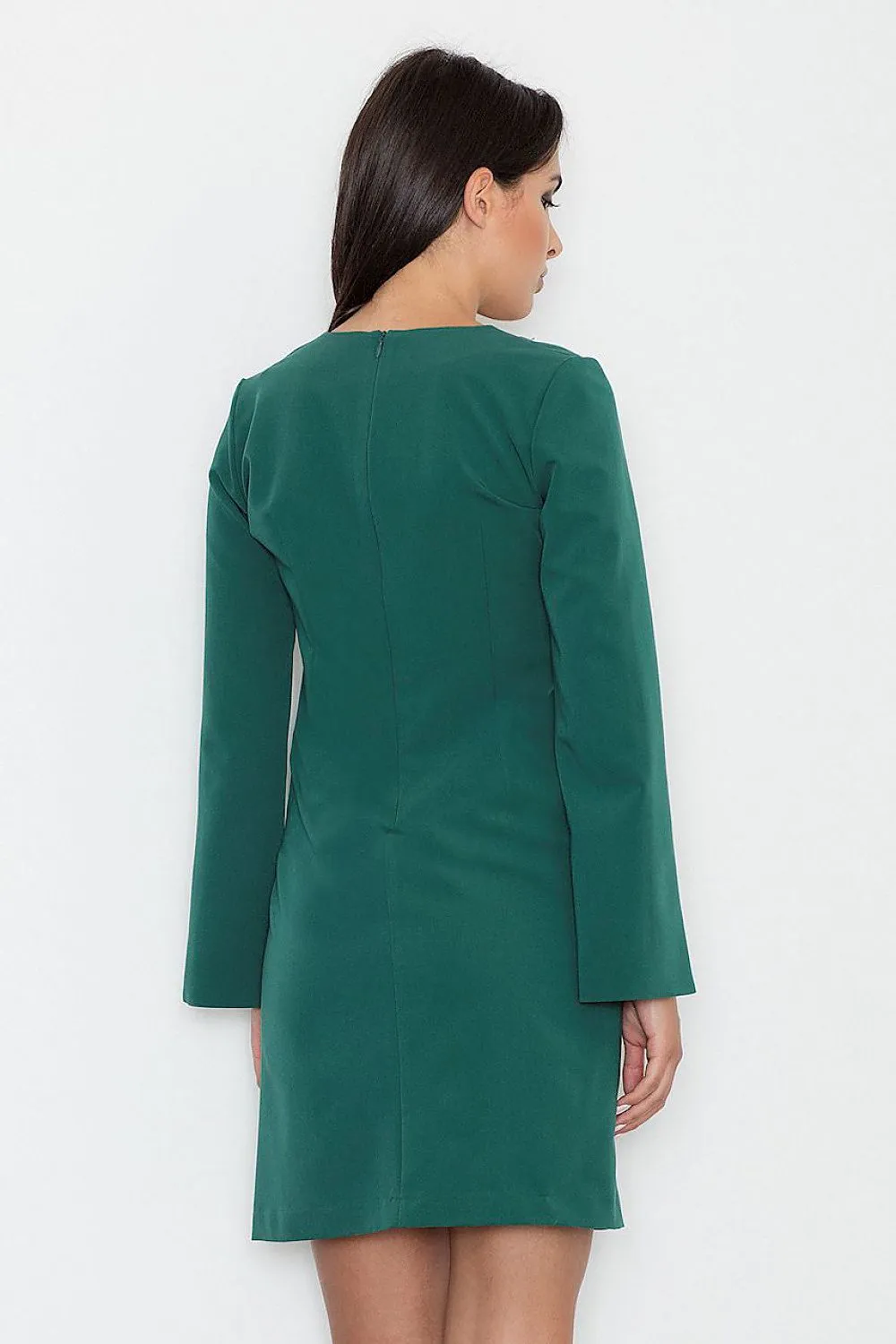 Day dress Polyester/Viscose Office Minimalist Split Sleeve Knee Length Dress