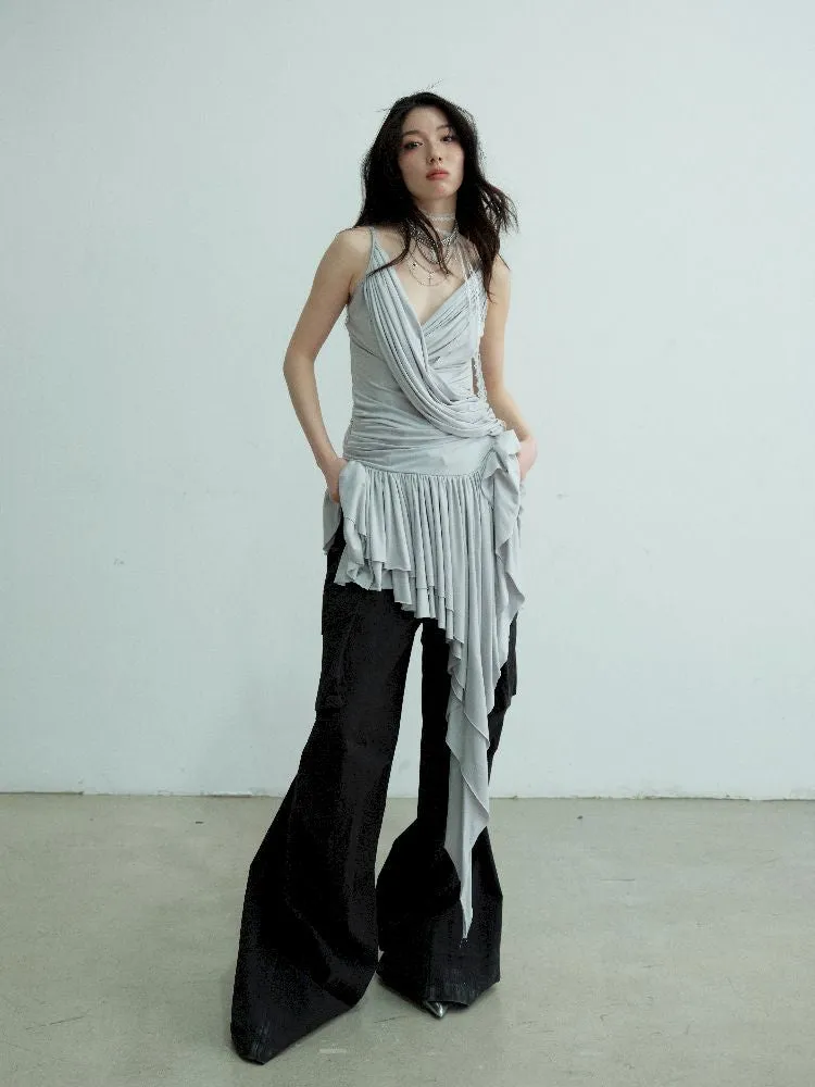 Deep V Peplum T Dress【s0000012112】