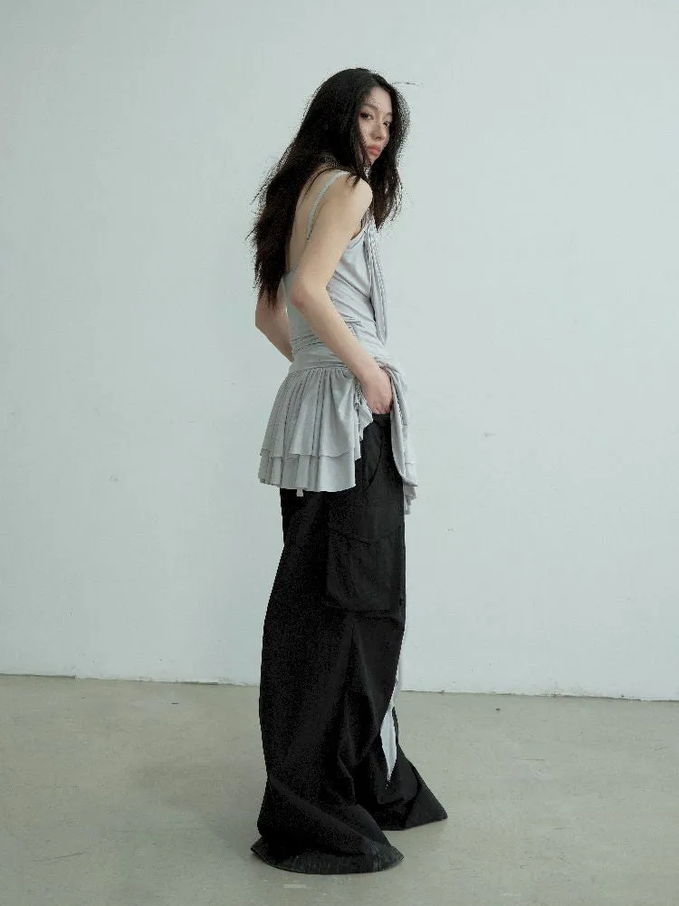 Deep V Peplum T Dress【s0000012112】